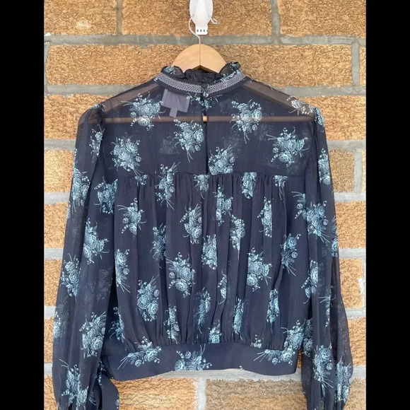 Cinq a Sept Natalie Shirred Floral-Print Blouse small - Picture 14 of 17